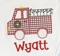 Festive Firetruck Appliqué*Design Only*