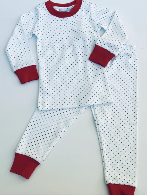 4T Christmas Bitty Dot Unisex Fitted 2-Piece Pajamas