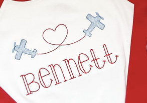 Airplanes with Heart Sketch *Design Only*