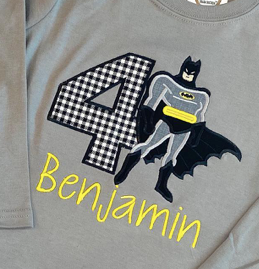Dark Knight Birthday Appliqué **DESIGN ONLY**