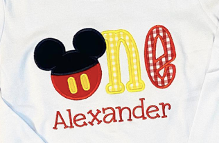 Mickey Number Birthday Appliqué **DESIGN ONLY**