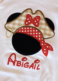 Pirate Minnie Applique *Design Only*