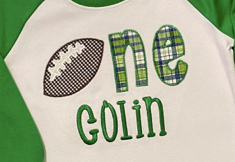 Football Number Birthday Appliqué **DESIGN ONLY**