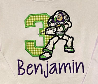 Buzz Birthday Appliqué **DESIGN ONLY**