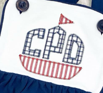 Sailboat Monogram Applique **DESIGN ONLY**