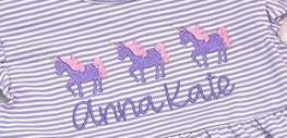 Unicorn Trio Embroidery**DESIGN ONLY**