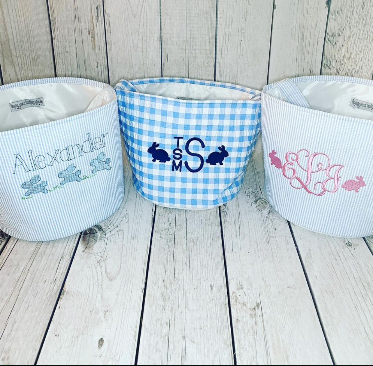 Easter Seersucker and Gingham Bucket *PREORDER*