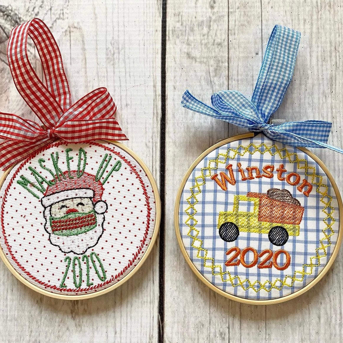 Custom Embroidered Christmas Ornament PREORDER