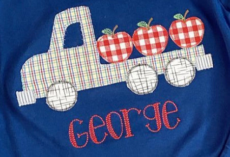 Apple Truck Appliqué*Design Only*