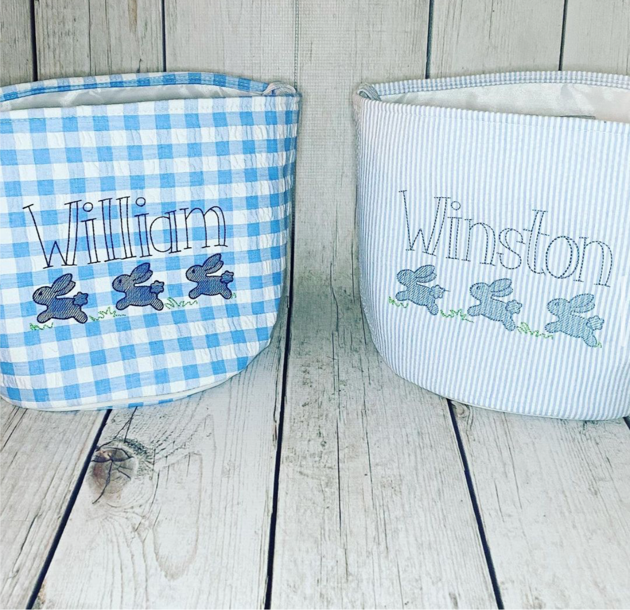 Easter Seersucker and Gingham Bucket *PREORDER*