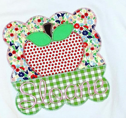 Apple Scallop Box Appliqué*Design Only*