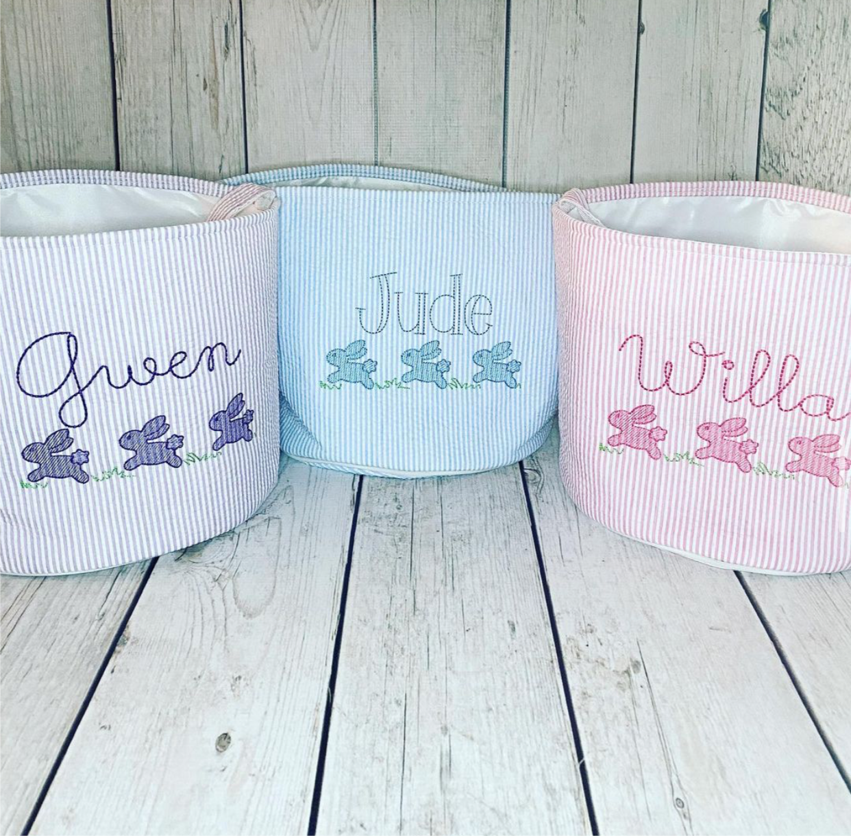 Easter Seersucker and Gingham Bucket *PREORDER*