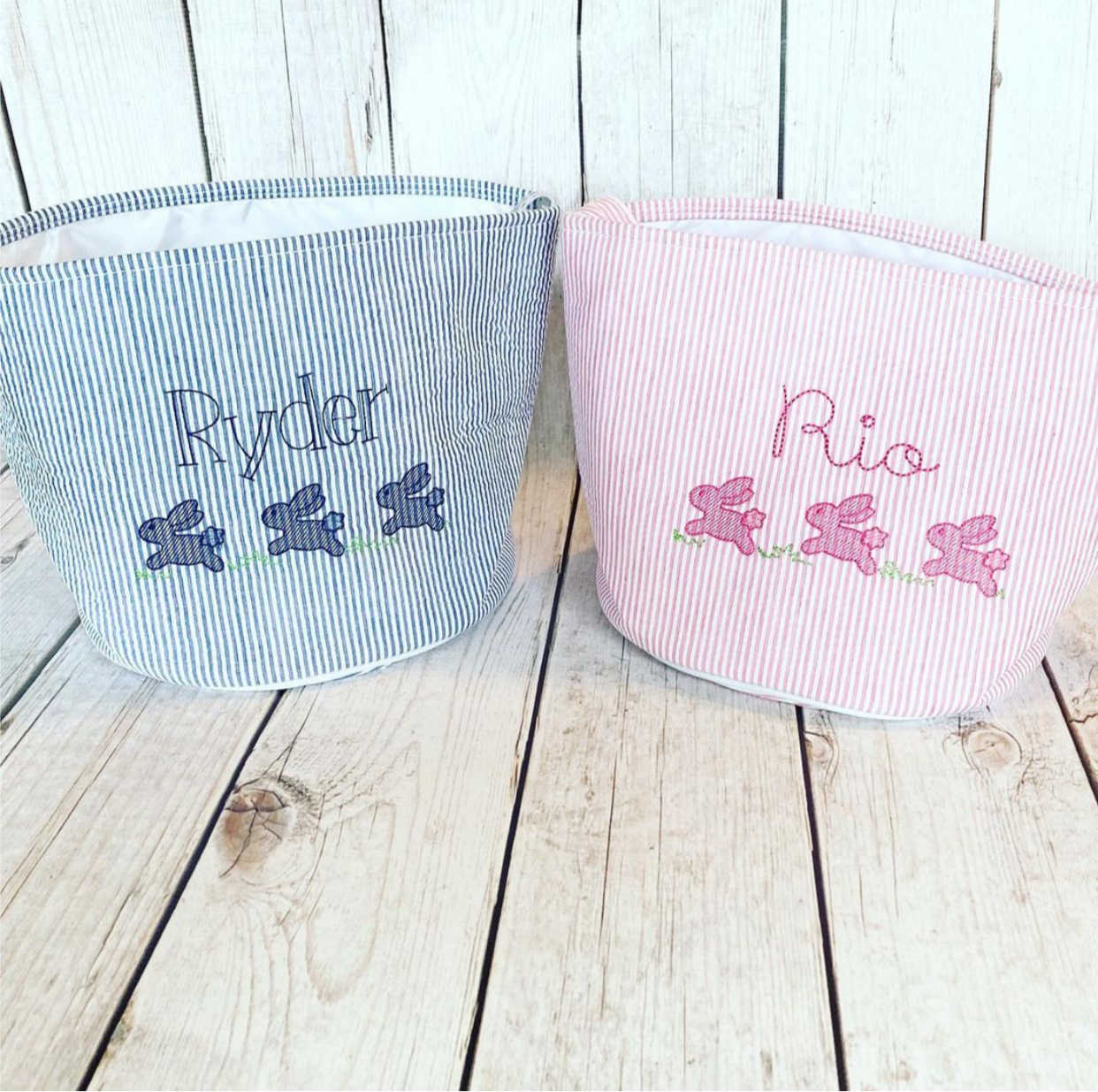 Easter Seersucker and Gingham Bucket *PREORDER*