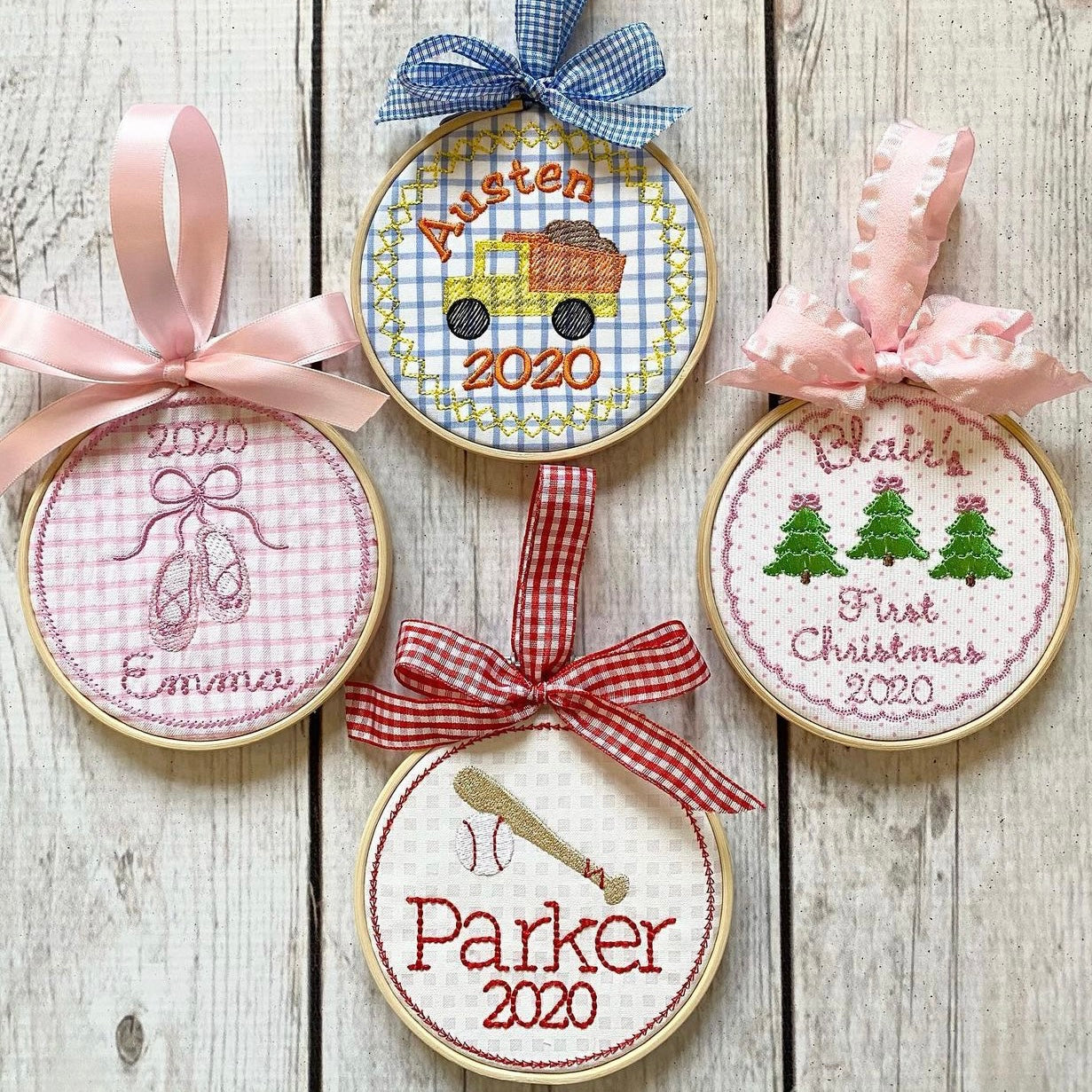 Custom Embroidered Christmas Ornament PREORDER